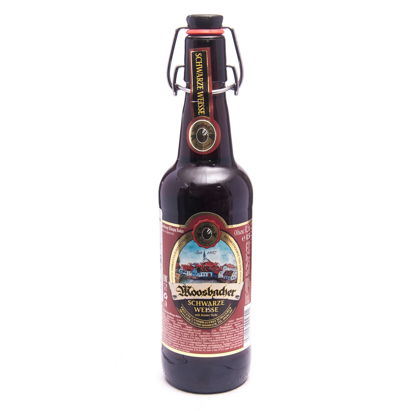 Moosbacher Schwarze Weisse / Тёмное пшеничное пиво 0,5 бут.