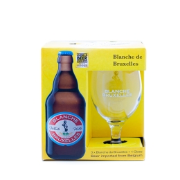 Набор Blanche De Bruxelles / Набор Бланш Де Брюссель 0,33x3 бут. + бокал