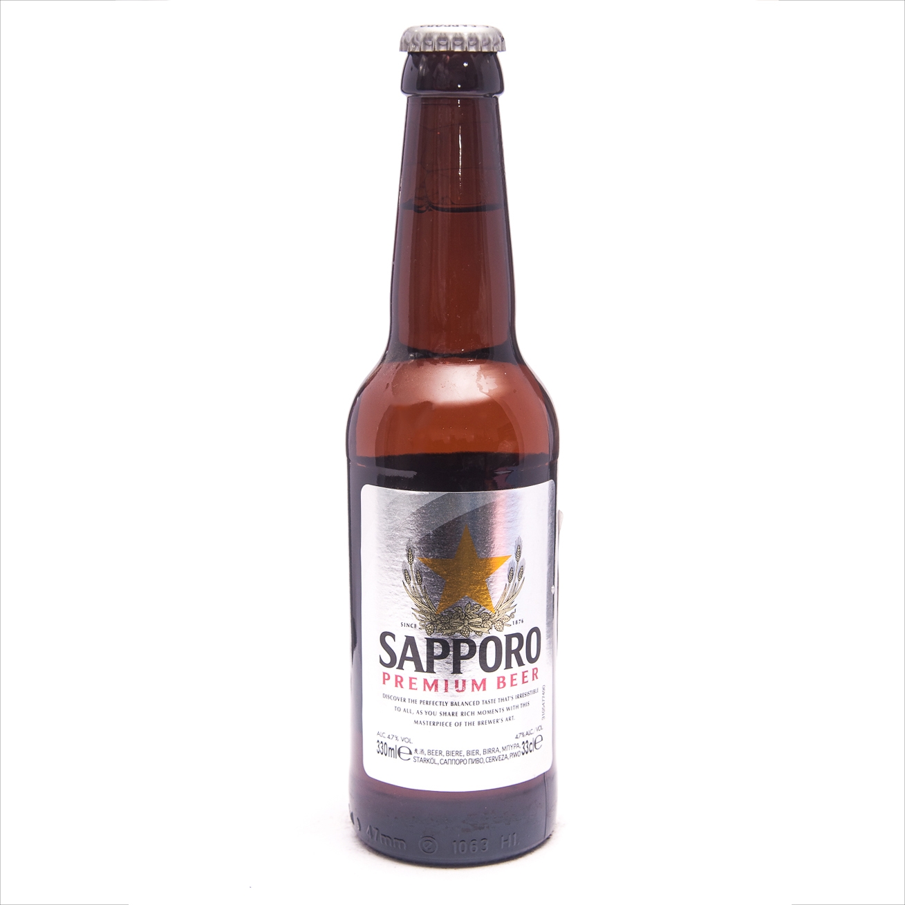Sapporo Premium Beer / Премиум пиво  0,33  бут.
