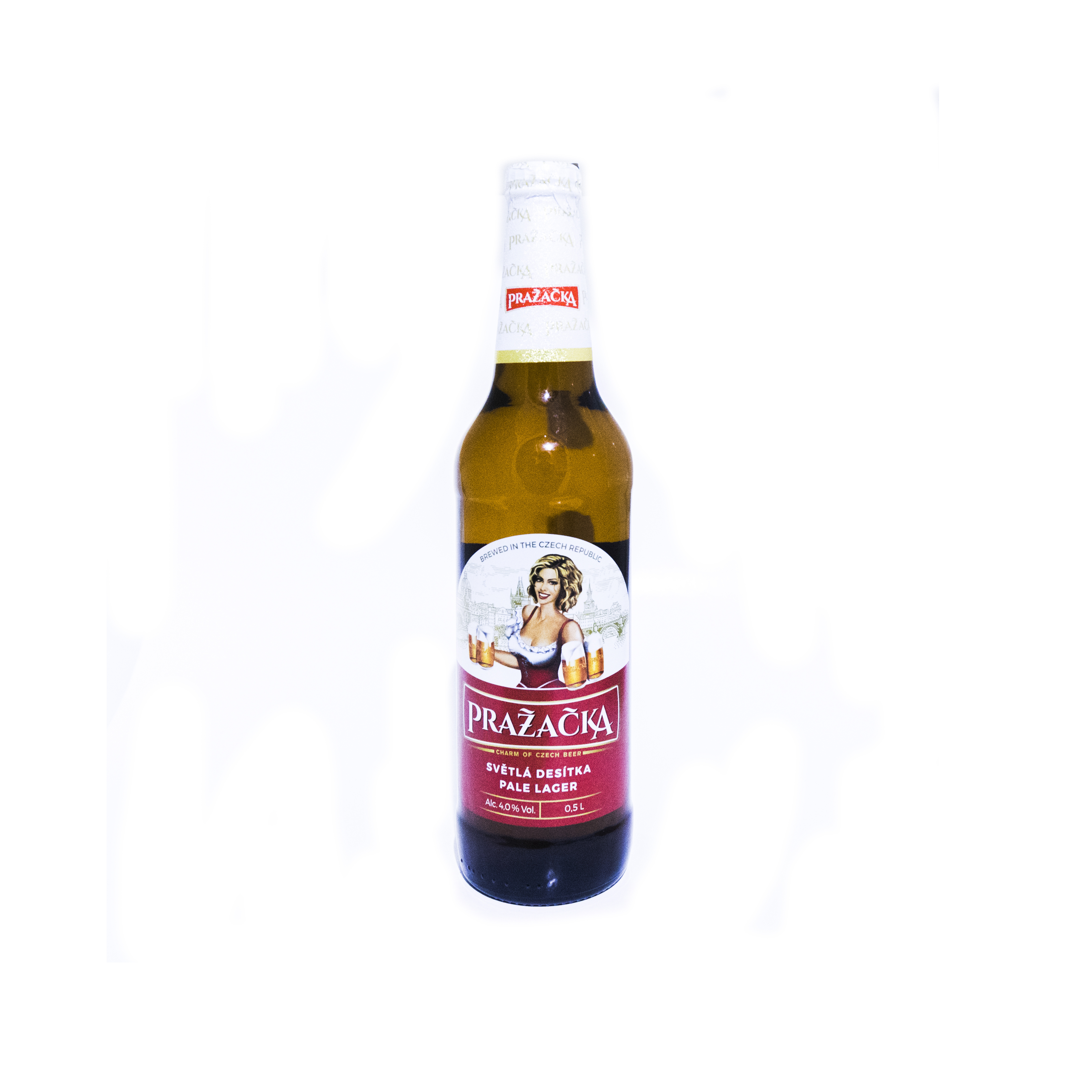Prazacka Svetla Desitka Pale Lager / Пражачка светлая десятка светлый лагер 0,5 бут.