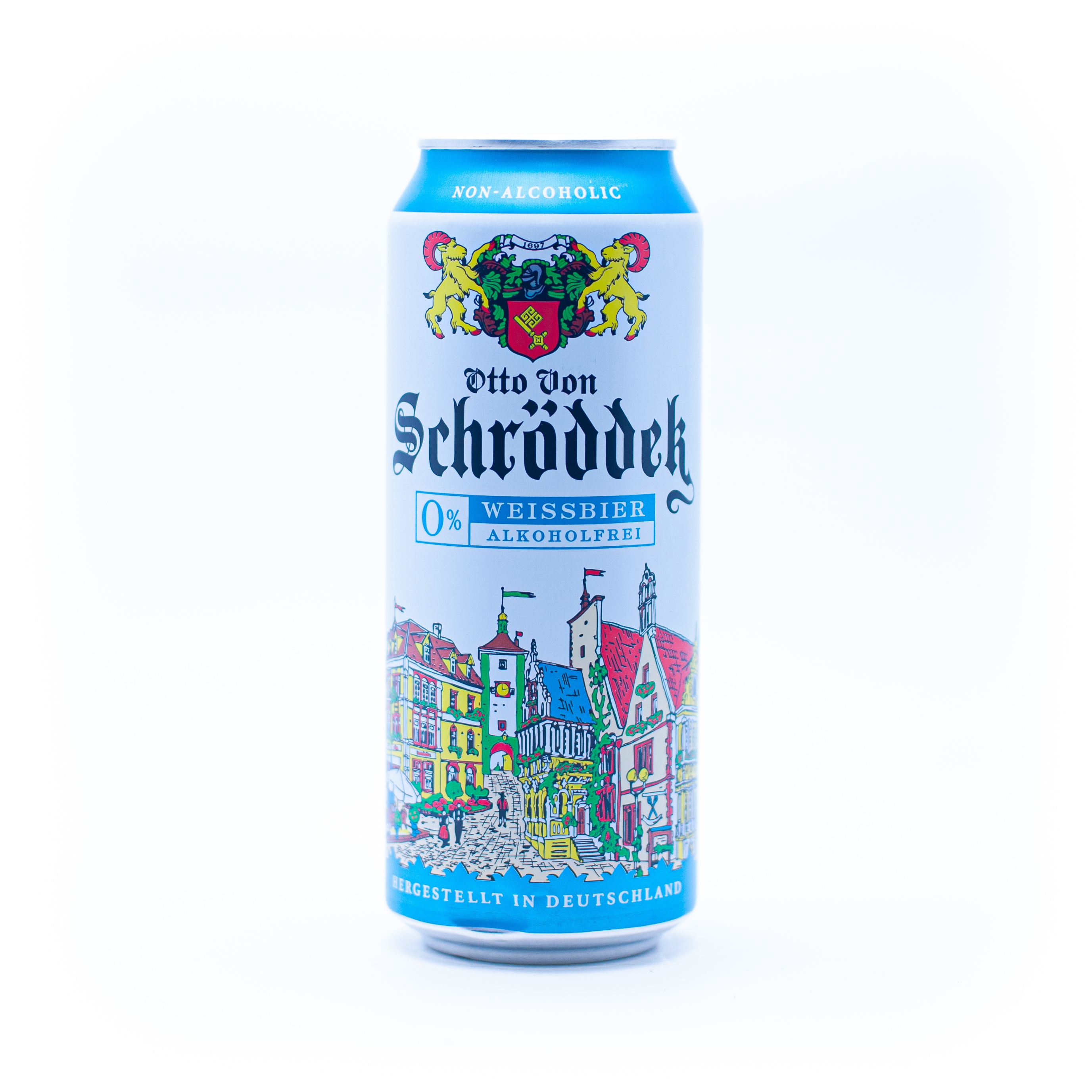 Otto Von Schrodder Weissbier / Пшеничное пиво Отто фон Шрёддер безалкогольное 0,5 бан., б/а