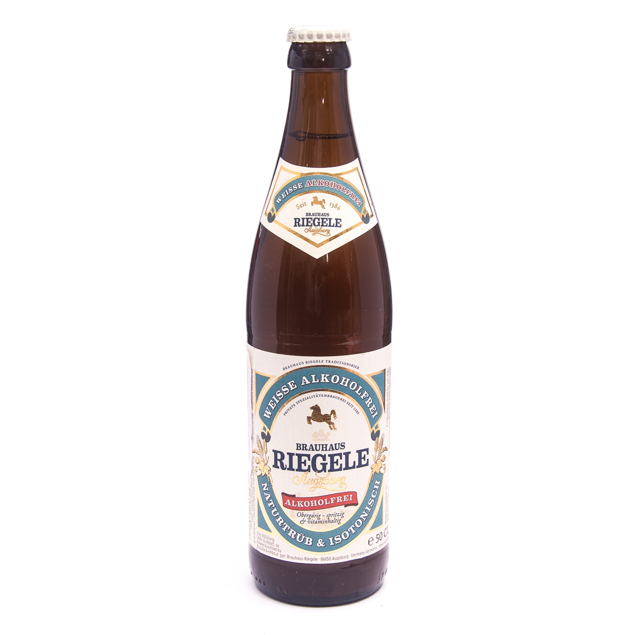 Riegele Weisse Alkoholfrei / Ригеле пшеничное безалкогольное пиво 0,5 бут., б/а