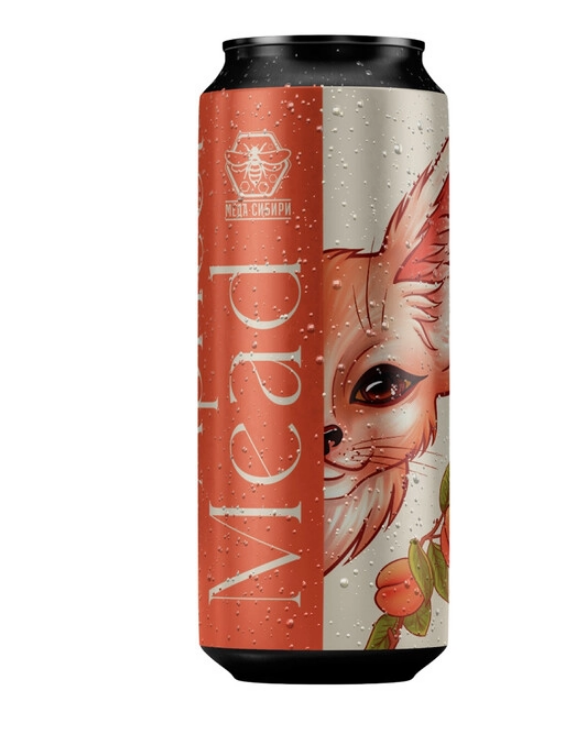 Мёд МедА Сибири Apricot Mead / Медовуха с абрикосом 0,45 бан.