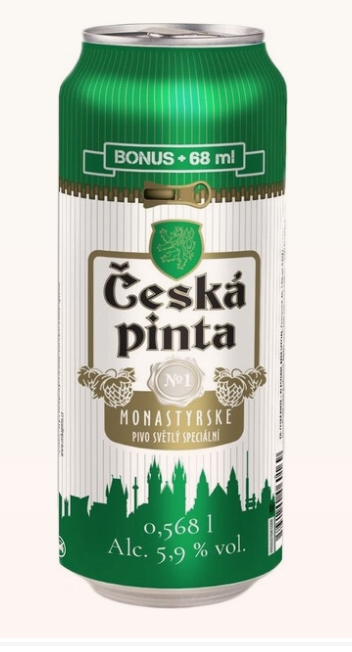 Ceska Pinta Monastyrske / Чешское пиво Монастырское 0,568 бан.