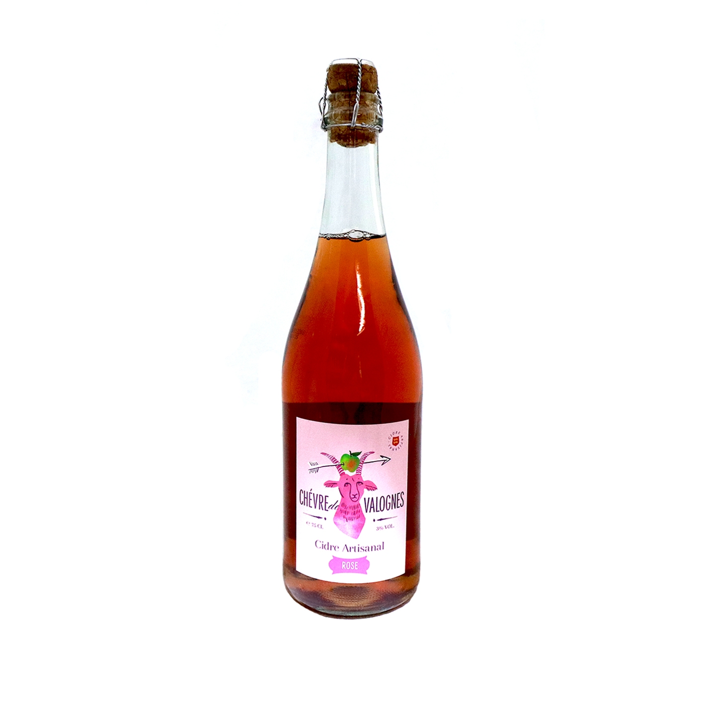 Сидр Chevre De Valognes Artisanal Rose / Шевр де Валонь ремесленный розовый 0,75 бут.