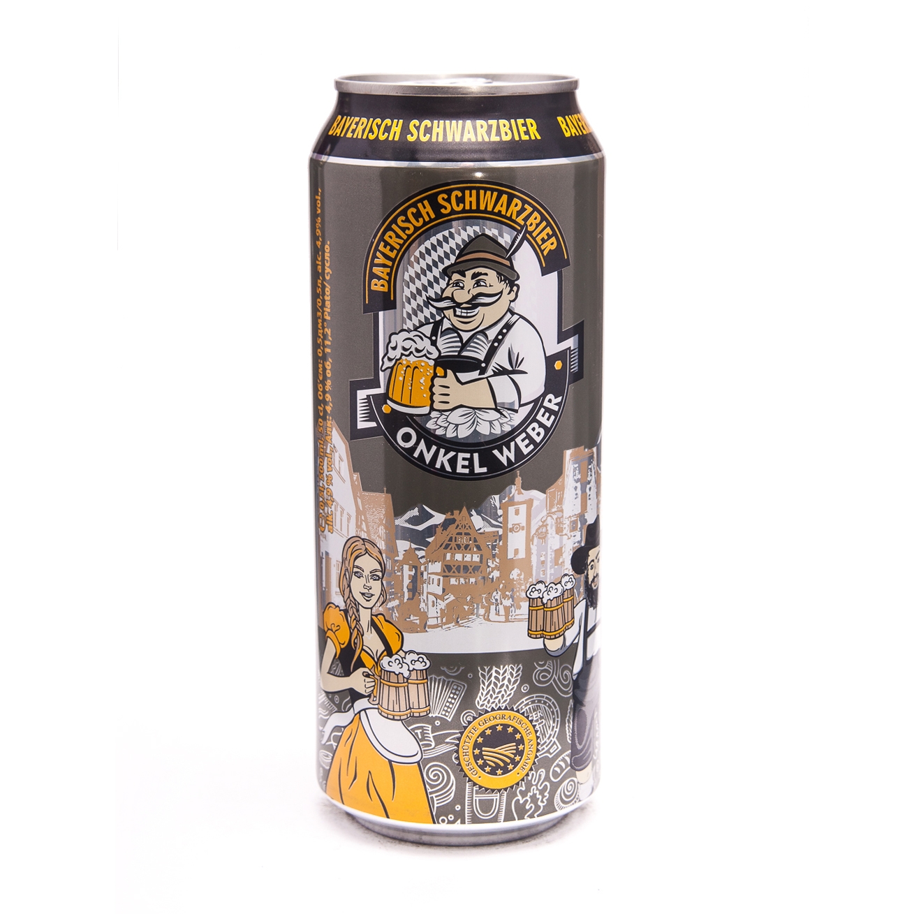 Onkel Weber Bayerisch Schwarzbier / Баварское чёрное пиво 0,5 бан.