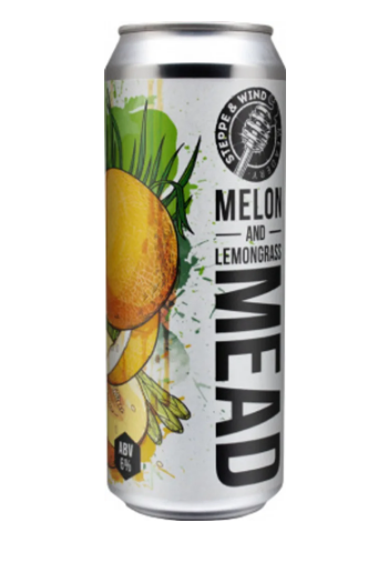 Мёд Steppe&Wind Melon And Lemongrass Mead / Медовуха с дыней и лемонграссом 0,45 бан.