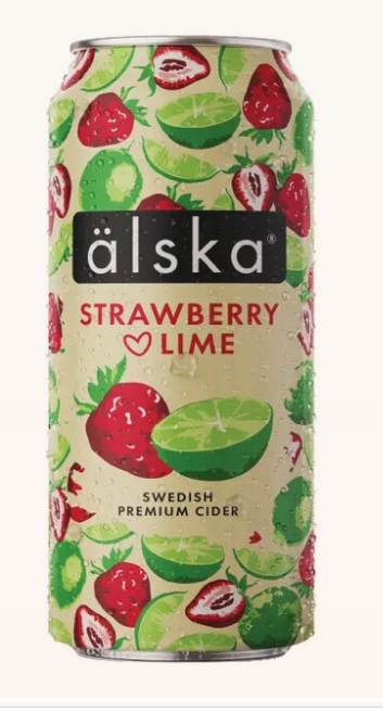 Сидр Alska Strawberry Lime/Альска Клубнично-лаймовая 0,44 бан.