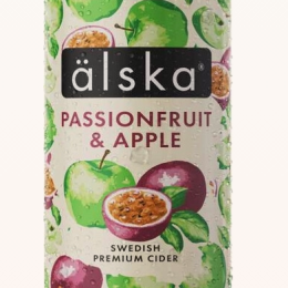 Сидр Alska Passionfruit Apple/Яблоко с маракуйей по-альски 0,44 бан.